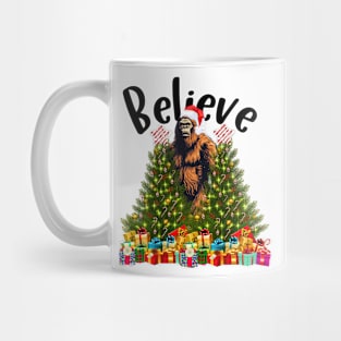 Believe in Big foot Christmas Funny Weird Mug